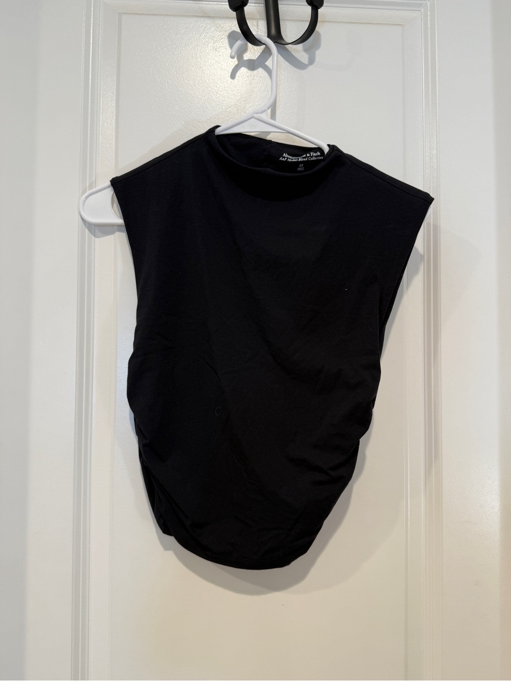 Sleeveless Black Mock Neck Top